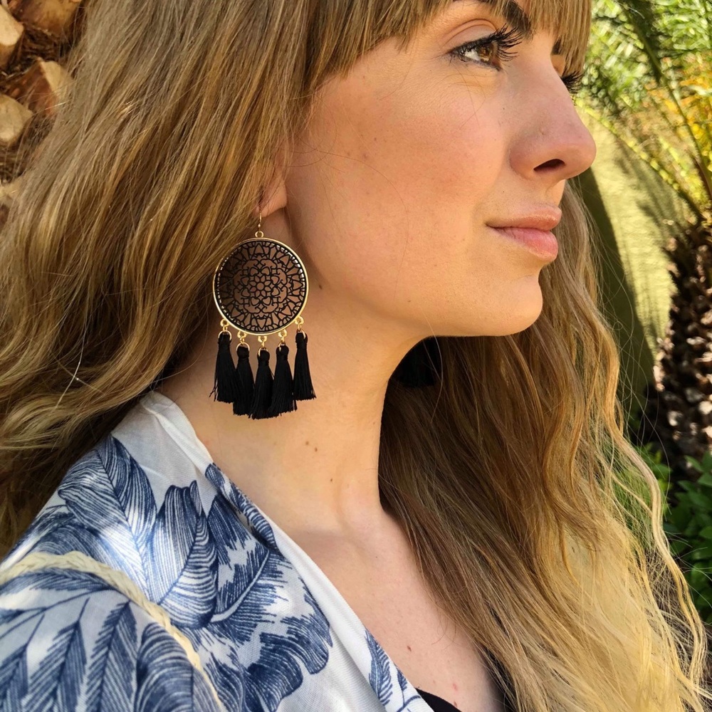 ::LAST PAIR::: Mandala Chic Tassel Earrings